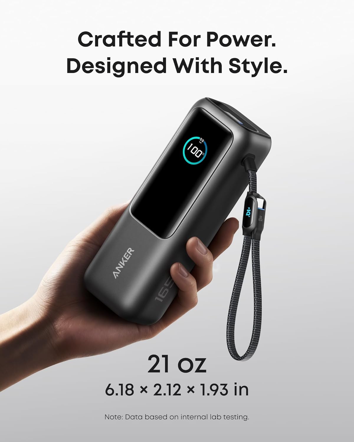 Anker Laptop Power Bank, 25,000mAh Portable Charger with Triple 100W USB-C Ports, Built-in Retractable Cables, Flight-Approved for Travel, iPhone 17/16 Series, MacBook, Samsung, and More